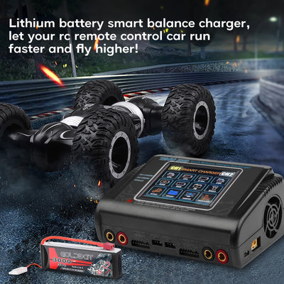 HTRC T240 Duo RC Balance Ladegerät/Entlader für Lilon LiPo Life LiHV NiCd NiMH PB Smart Batterie Dual-Multi-Ladegerät AC 150W / DC 240W 10A