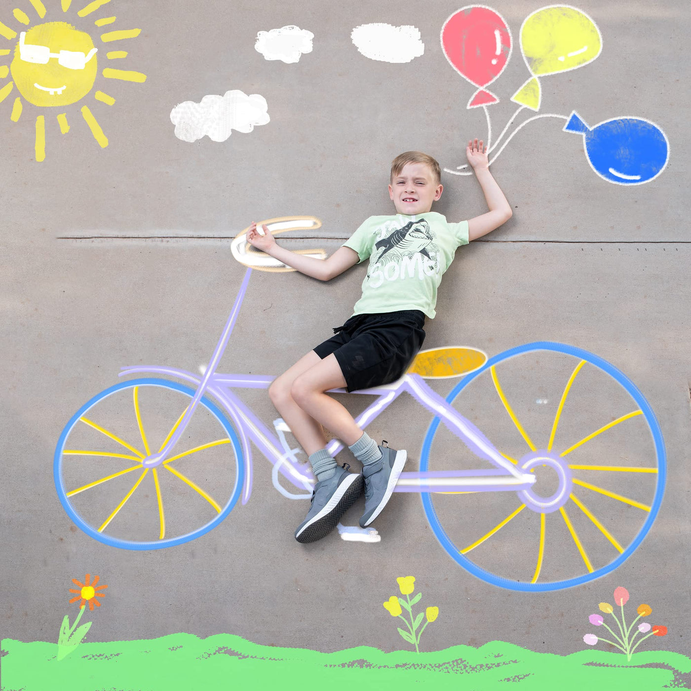 JOYIN 120 Stück Kreide, Riesenbox Ungiftige Jumbo waschbare Straßenmalkreide, Straßenkreide für Tafel und Straße in 10 Farben, Kinder-und Lehrerkreide Set