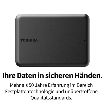 Toshiba Canvio Partner 2TB Portable 2.5'' Externe Festplatte, USB 3.2, Mac & Windows kompatibel. Xbox, PS4, PS5