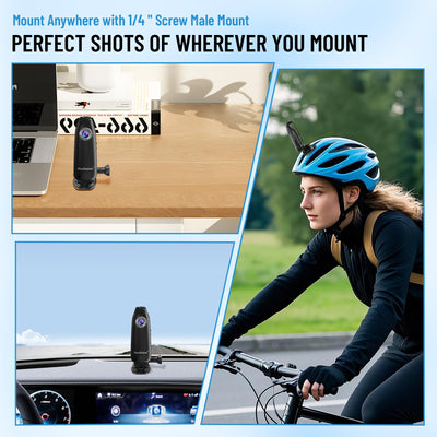 Mini Body Kamera mit Audio- und Videoaufnahme 1080P 64GB Bewegungserkennung Videorecorder Tragbarer POV Camcorder mit magnetischer Tasche Tragbarer DV für Radfahren, Haustiere, Wandern, Travaling