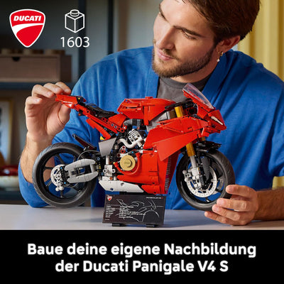 LEGO Technic Ducati Panigale V4 S Motorrad, baubares Motorradmodell, Bausets für Erwachsene, Männer und Frauen, ab 18 Jahren, Geschenkidee für Fans von Ducati und Motorrädern 42202