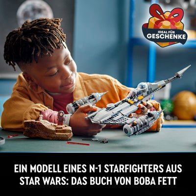 LEGO Star Wars Der N-1 Starfighter des Mandalorianers aus Das Buch von Boba Fett, Raumschiff-Spielzeug zum Bauen, Set mit 4 Charakteren inkl. Baby Yoda-Figur 75325
