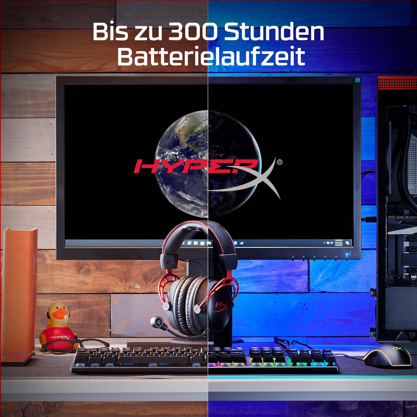 HyperX Cloud Alpha Wireless Gaming-Headset , 300h Akkulaufzeit, DTS Headphone mit 3D Audio, Dual Chamber Treiber, 2,4 GHz kabellos, Abnehmbares Mikrofon mit Geräuschunterdrückung, Schwarz-Rot