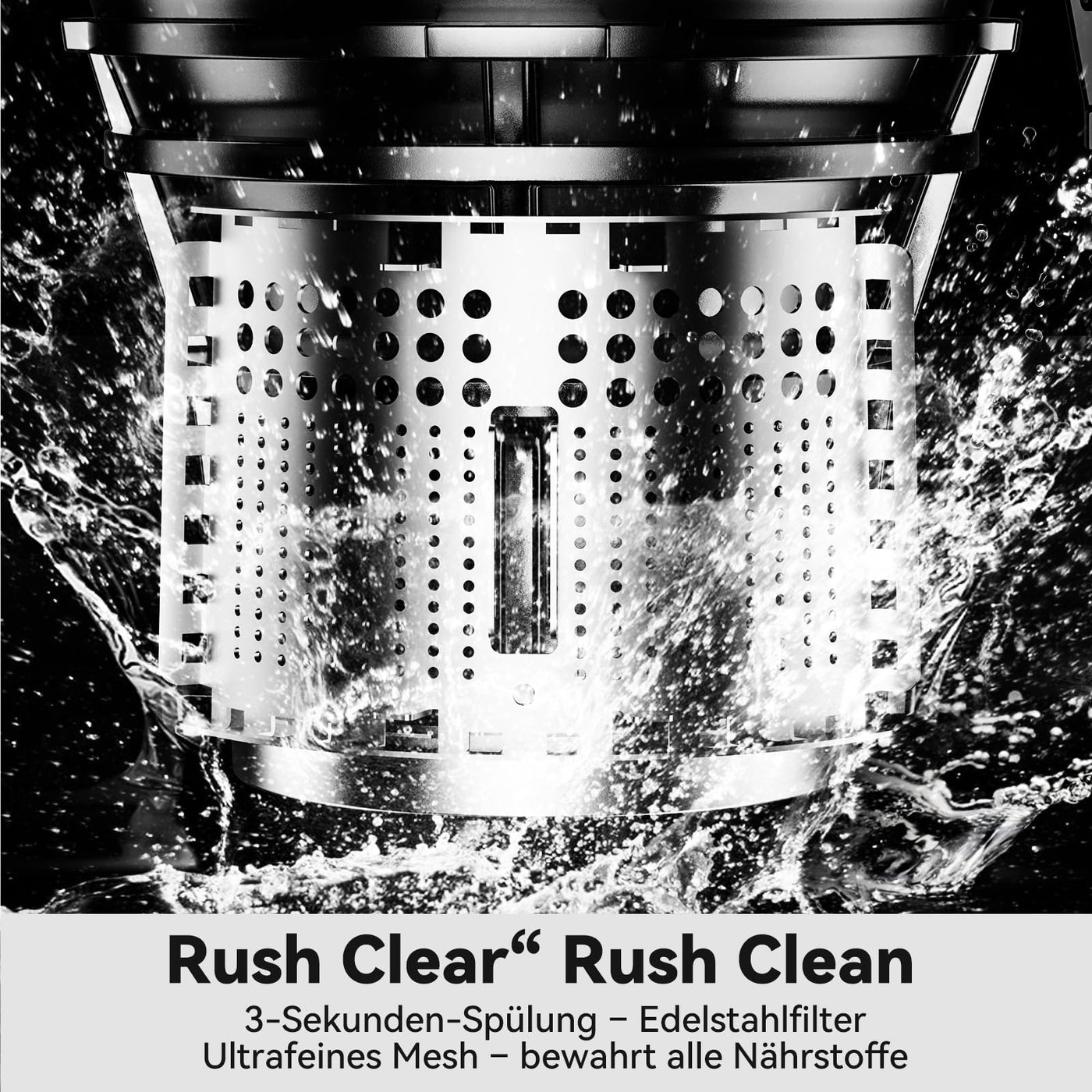 LINKChef Schnellreinigungs Entsafter, NO-Prep Entsafter Gemüse und Obst, Blitzreiniger Saftpresse Slow Juicer Testsieger mit Einfacher Installation, BPA Frei, 115mm, 1.2L, 200w Hellgrün