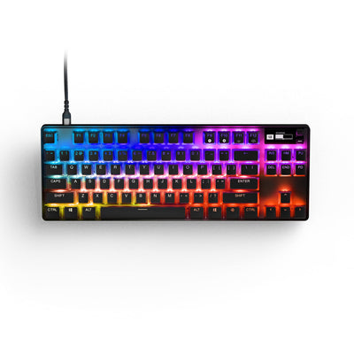SteelSeries Apex Pro TKL HyperMagnetic Gaming-Tastatur – Die schnellste Tastatur – Anpassbares Ansprechverhalten – OLED-Bildschirm – PBT-Keycaps – USB-C – 2023 Edition – Deutsches Tastatur QWERTZ
