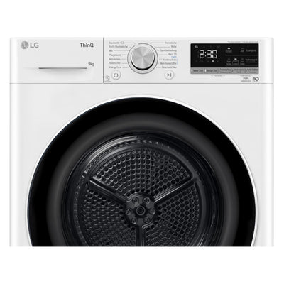 LG V9R09TC Wärmepumpen-Trockner 9 kg Kapazität, Sensor Dry, Allergy Care, Smart Diagnosis, Weiß