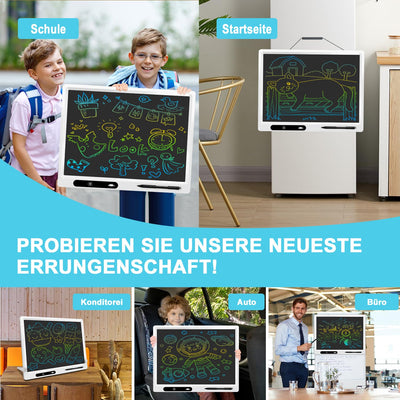 surekuo LCD schreibtafel kinder 22 zoll bunte lcd schreibtafel 2 Stiften und Verstellbarem Ständer, Ist Ein Pädagogisches Lernspielzeug Für Im Alter Von 3-12 Weihnachtsgeschenke