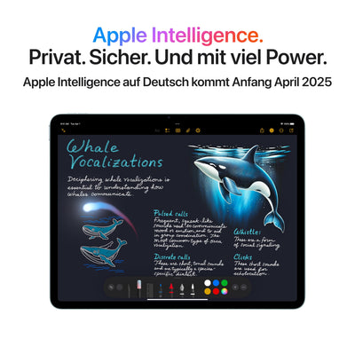 Apple iPad Air 11" mit M3 Chip: Apple Intelligence, Liquid Retina Display, 256 GB, 12 MP Frontkamera/Rückkamera, WLAN 6E, Touch ID, Batterie für den ganzen Tag – Polarstern