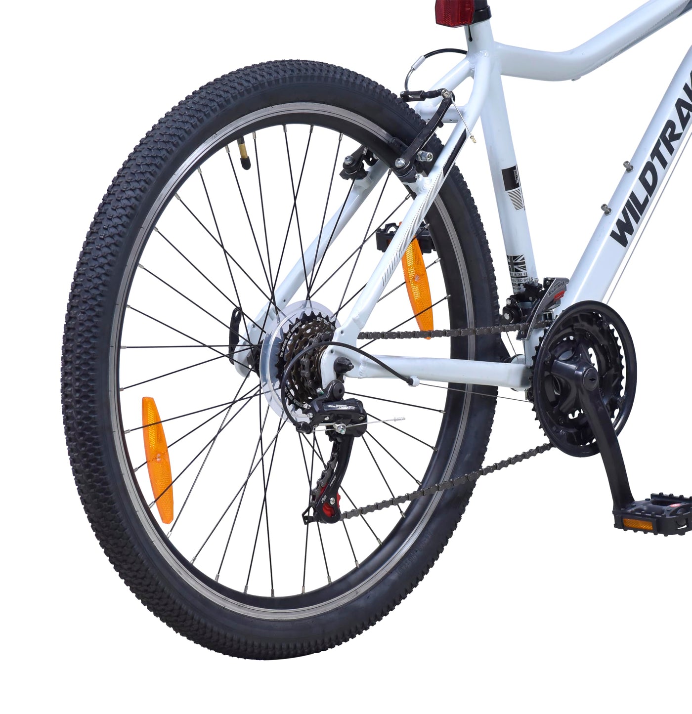 Wildtrak - Alu-Mountainbike, Erwachsene, 26 Zoll, 18-Gang, Shimano-Schaltung - Weiß