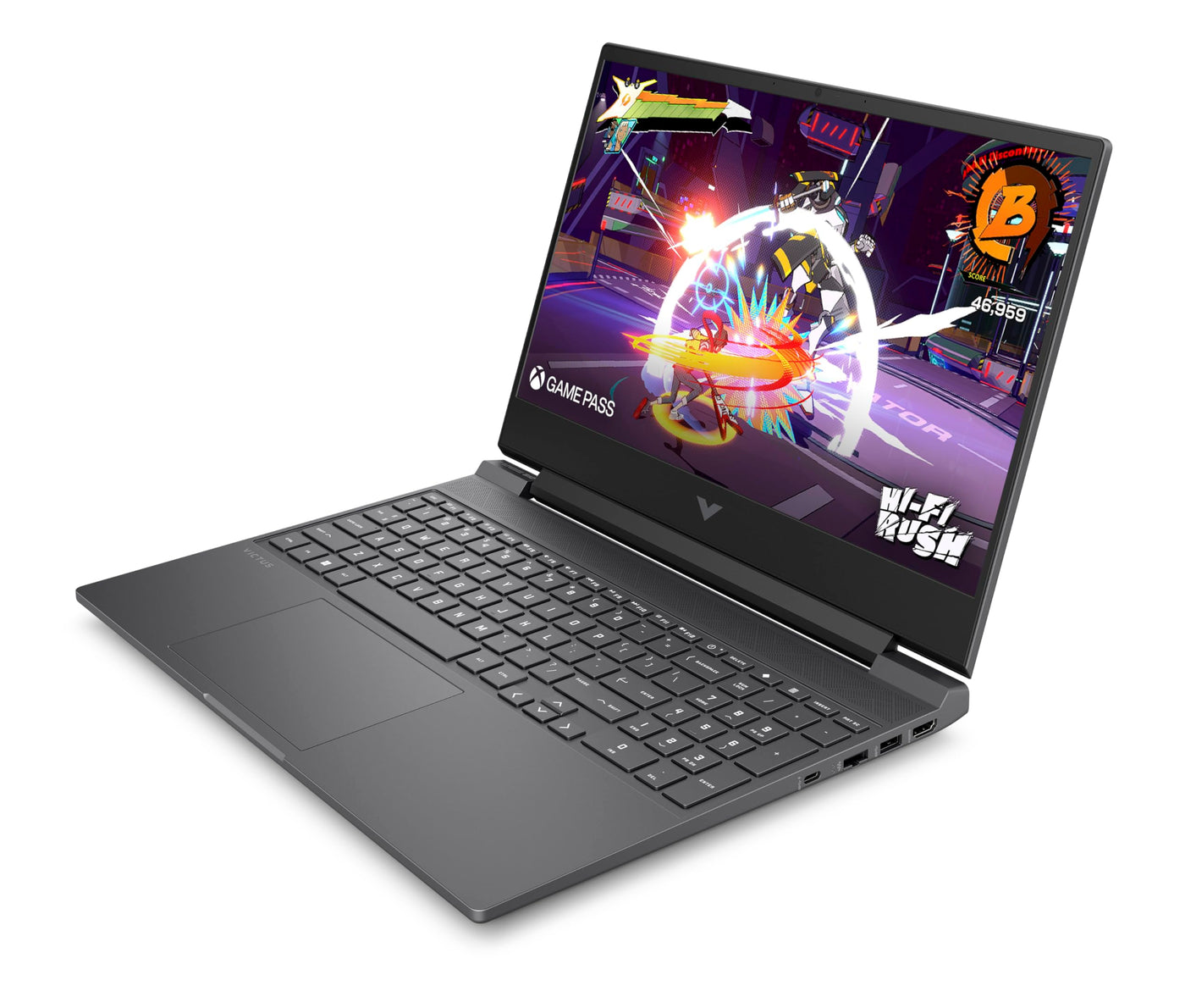 HP VICTUS Gaming Laptop, 15,6" FHD Display 144Hz, AMD Ryzen 5 8640H, 16 GB DDR5 RAM, 512 GB SSD, NVIDIA GeForce RTX 4050 (6GB), QWERTZ, Windows 11, Silber