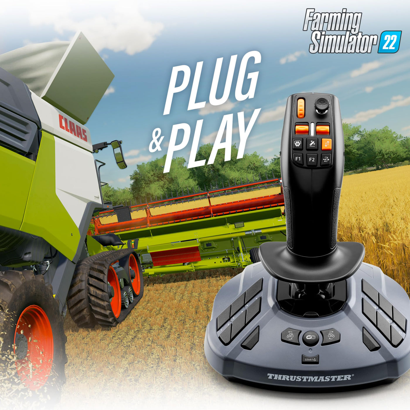 Thrustmaster SimTask FarmStick – Präziser und Multifunktionaler Joystick für Farming-Simulatoren, Fahrzeugsteuerung und Arbeitsgeräte auf PC