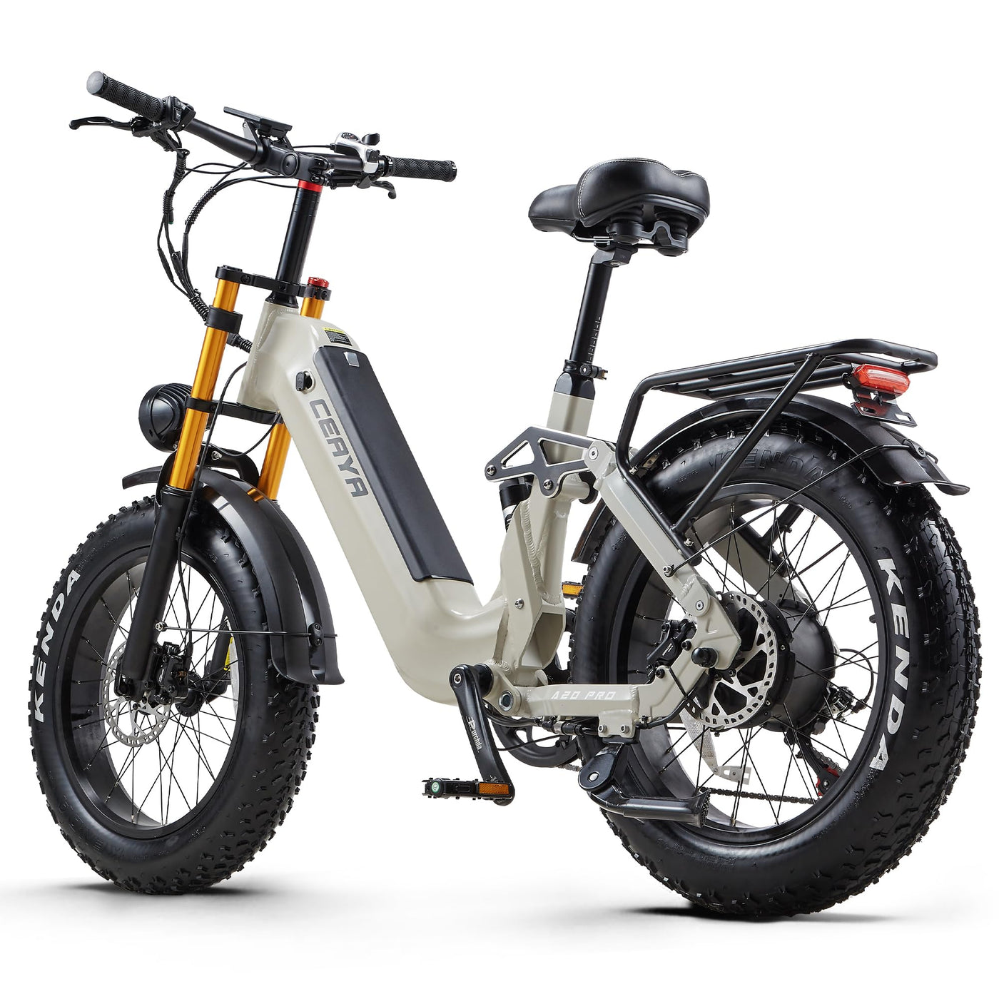 Ficyacto Elektrofahrräder 20x4.0 Zoll E-Bike Herren Damen Mit 48V 20AH Akku All-Terrain E-Mountainbike,7-Gang-Getriebe,Vollfederung City Ebike