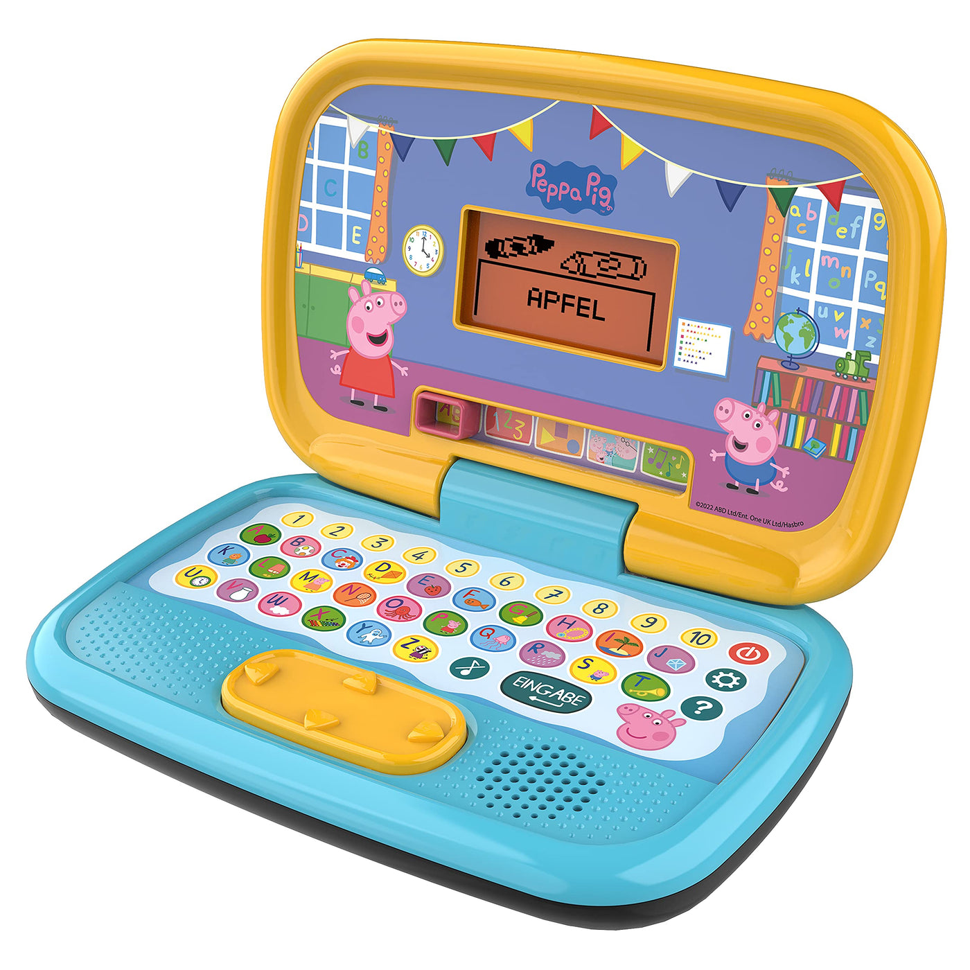 Vtech Peppas Lernlaptop – Lerncomputer mit ABC-Tastatur und verschiedenen Lerninhalten mit den Themen Buchstaben und Wörter, Zahlen, Logik, Spiele und Musik – Für Kinder von 3-6 Jahren