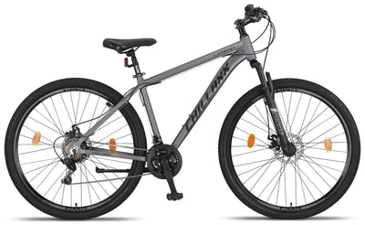 Chillaxx Bike Legend Aluminium 24, 26, 27,5 und 29 Zoll, Mountainbike MTB Fahrrad für Jungen Mädchen Herren und Damen 21 Gang Schaltung Herrenrad Damenrad (29 Zoll, Grau Disc-Bremse)