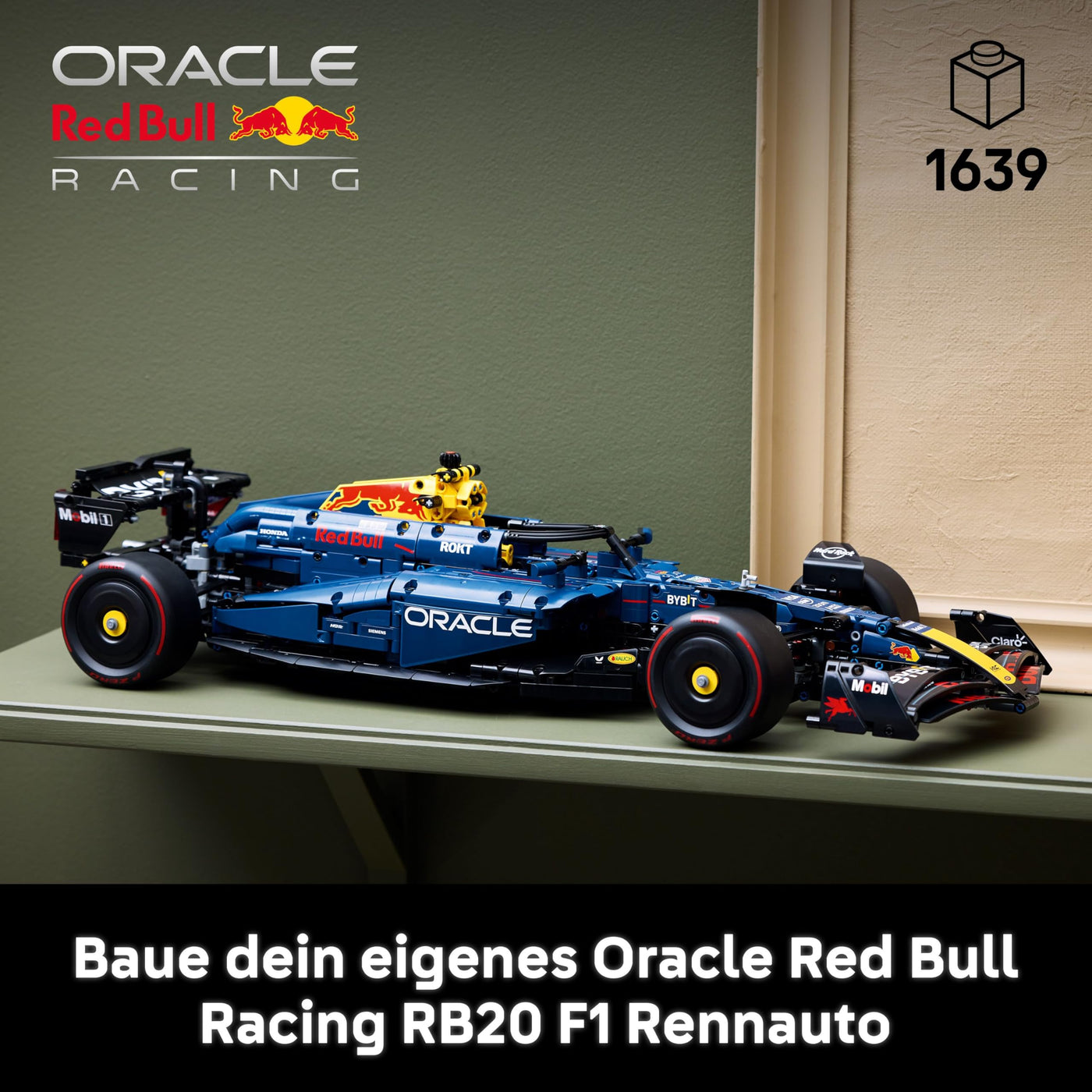 LEGO Technic Oracle Red Bull Racing RB20 F1 Car Model Kit - Collectible Formula 1 Building Set with 1:8 Scale V6 Engine, Gear Box, Steering & DRS - Gift Idea for Adult & Teenage Racing Fans - 42206