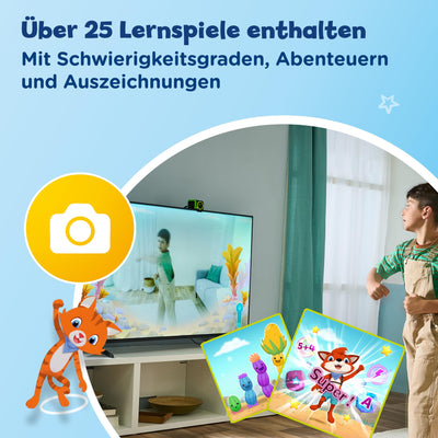 VTech LeapMOVE Lernkonsole Kinder I Interaktive Spielkonsole für Fernseher I Lernspiele ab 4 Jahre I Bewegungsspiele Tanzen & Fitness I ABC Lernen I Buchstaben SpieIe I Vorschule, Einschulung Geschenk
