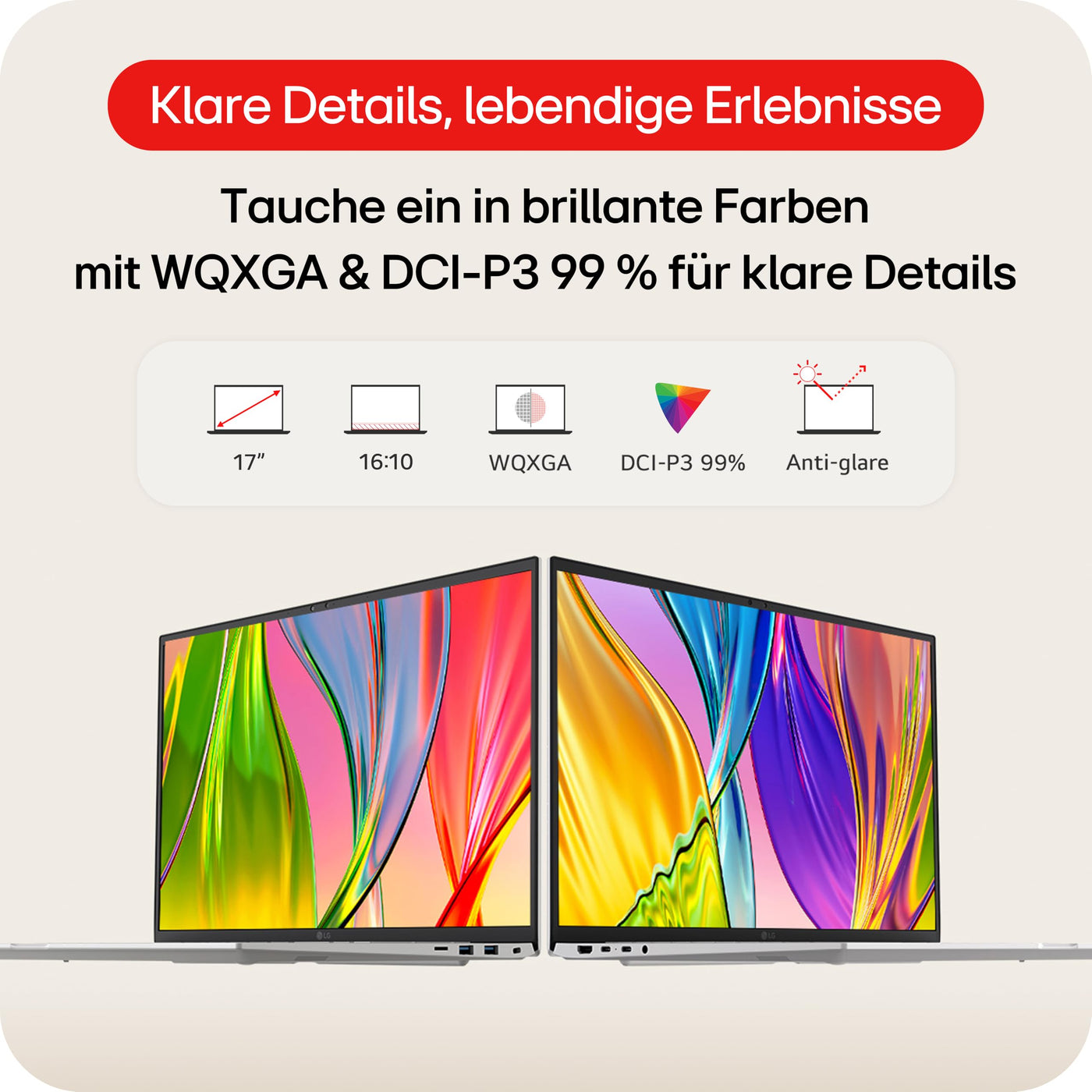 LG gram Notebook 2025 17 Zoll Laptop - Intel Core Ultra 7 (16GB RAM, 1TB SSD, Intel Arc Graphics, Windows 11 Home, Bluetooth 5.3, 2xThunderbold 4) - Grau