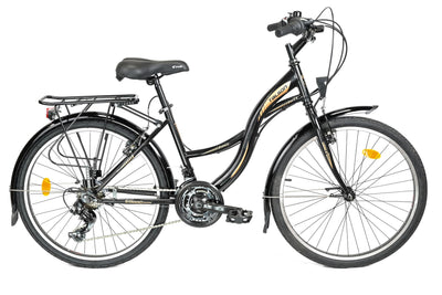 24 Zoll Grace Kinderfahrrad Shimano 21-Gang mit Beleuchtung Schwarz