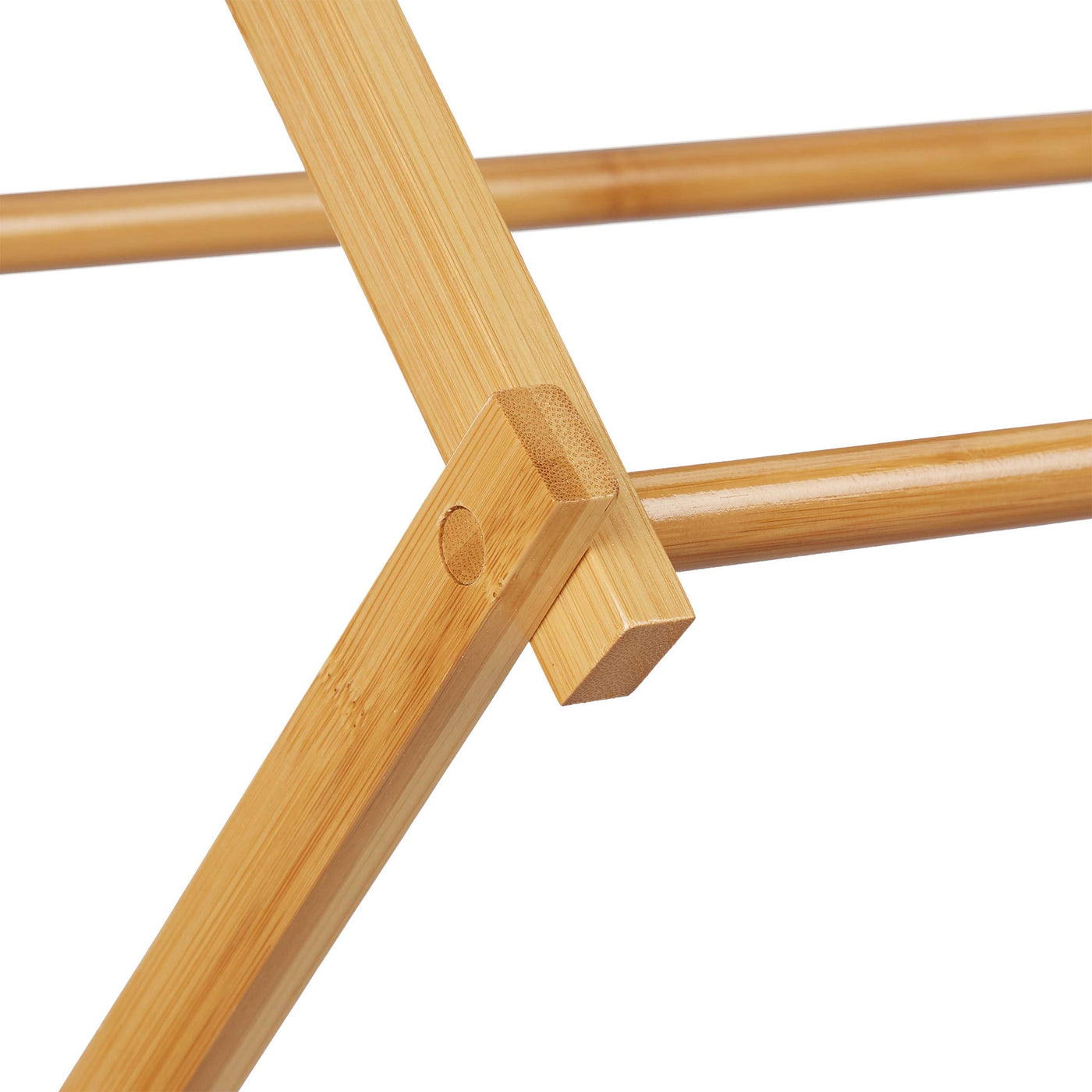 Relaxdays Handtuchhalter, aus Bambus, Faltbarer Standtrockner, mit 11 Stangen auf 6 Etagen, HBT: 106 x74 x 36 cm, Natur
