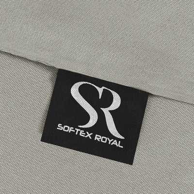 Softex Royal Baumwolle Bettwäsche 135x200 cm, 2 teiliges Bettwäsche Set, 2er Set mit 1 Kissenbezug 80x80 cm, Öko-Tex Bettwäsche Hellgrau, mit YKK Reißverschluss