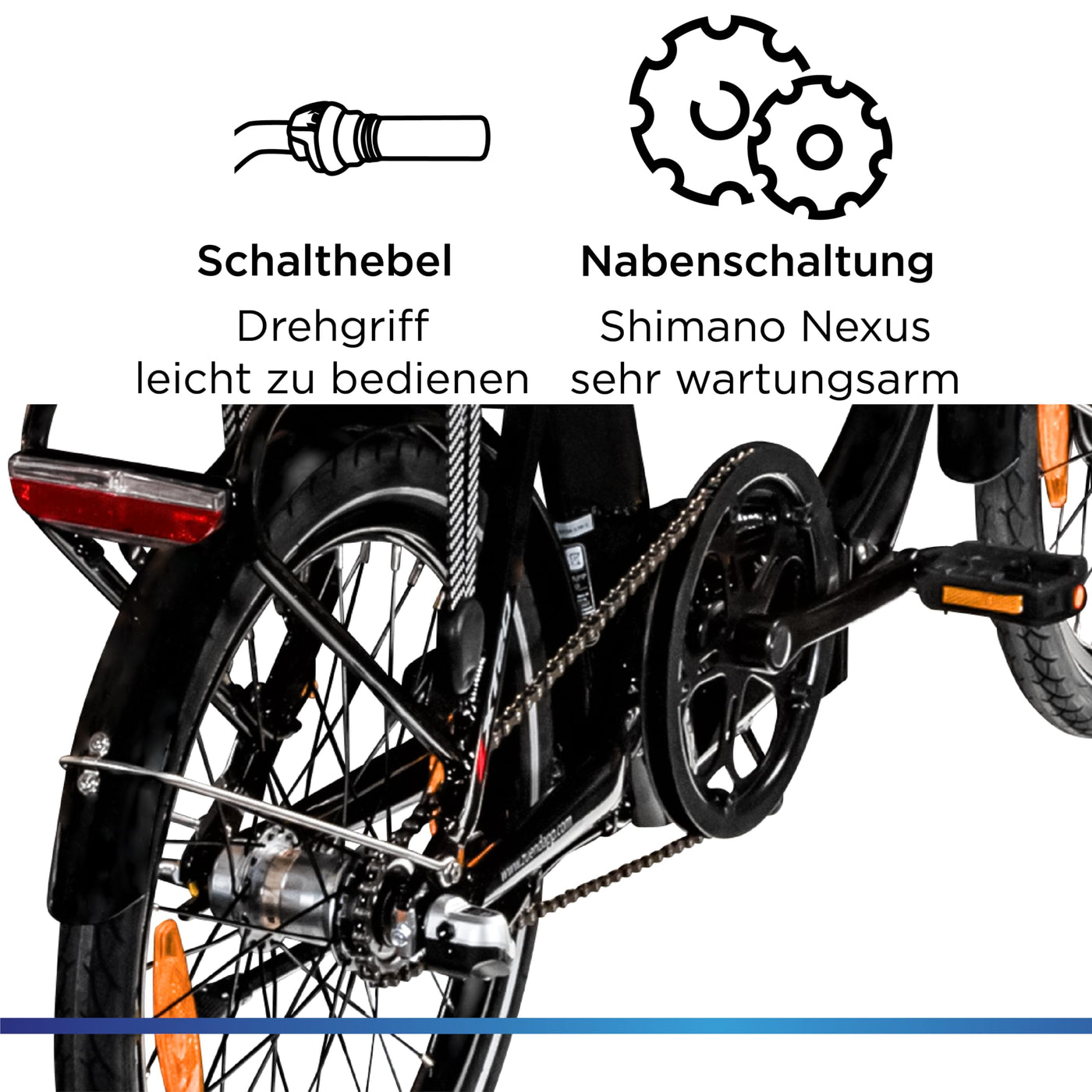 ZÜNDAPP ZXT20 E Bike 20 Zoll Faltrad Damen Herren Klapprad Ebike Elektrofahrrad klappbar E-Bike Fahrrad Elektro mit Nabenmotor Pedelec Unisex Erwachsene (schwarz)