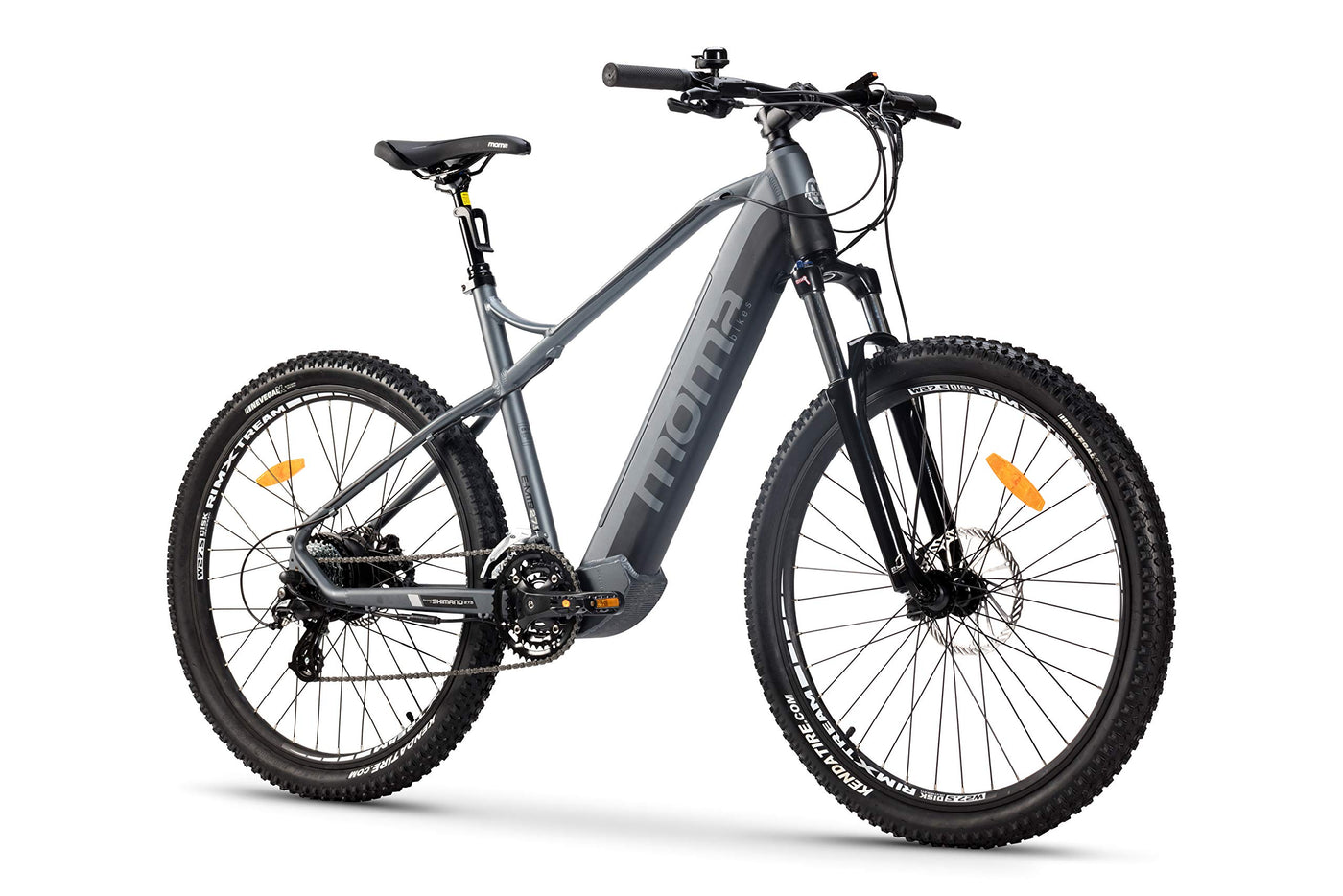 moma bikes Elektrische Fahrrad EMTB 27,5", Shimano 24 Gänge & hydraulische Scheibenbremsen, Integrierter Akku Ion Lithium 48V 13Ah