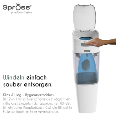 Spross Nachfüllkassetten für Spross Windeleimer - 6 Stück - Schützt vor unangenehmen Geruch