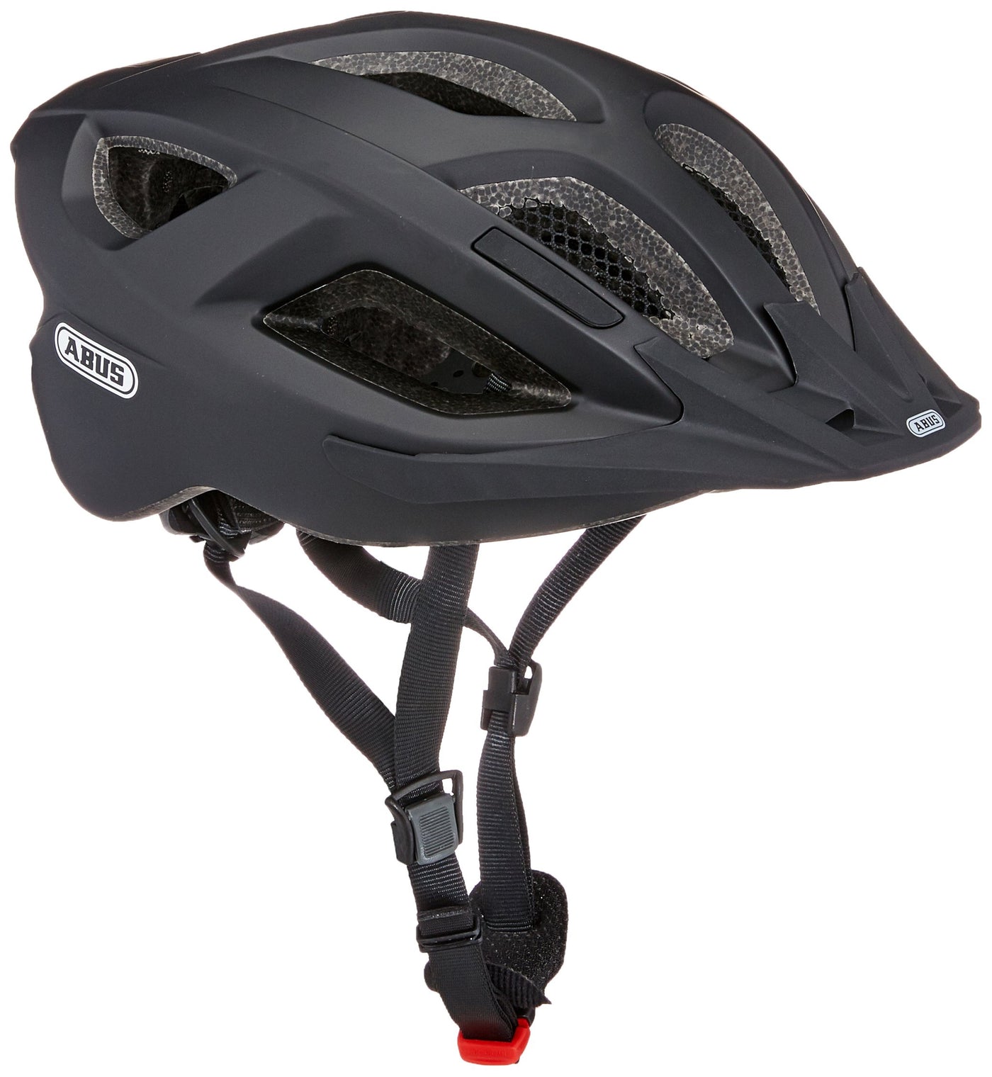 ABUS Stadthelm Aduro 2.0 - Allround-Fahrradhelm mit Licht - in sportivem Design für den Stadtverkehr - für Damen und Herren - Schwarz Matt, Größe L