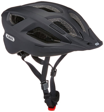 ABUS Stadthelm Aduro 2.0 - Allround-Fahrradhelm mit Licht - in sportivem Design für den Stadtverkehr - für Damen und Herren - Schwarz Matt, Größe L