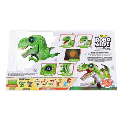 Robo Alive Angreifender T-Rex Serie 2, Dinosaurier-Spielzeug, batteriebetriebenes Roboter-Spielzeug (grün)