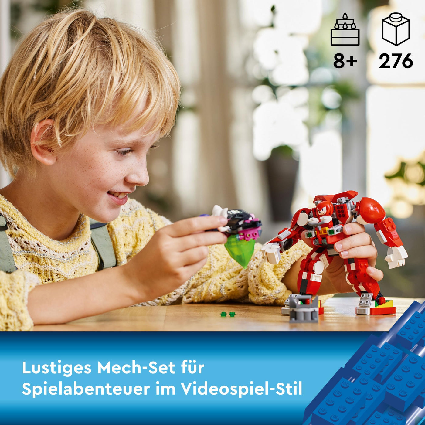 LEGO Sonic The Hedgehog Knuckles‘ Wächter-Mech, Actionfigur-Spielzeug für Jungen und Mädchen ab 8 Jahren, mit Master Emerald und weiteren Figuren aus dem Videospiel, Geschenk-Idee für Kinder 76996