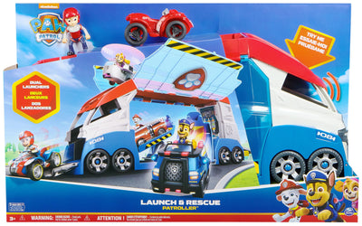 PAW PATROL – Launch'n Rescue PAW Patroller Teamfahrzeug mit neuen Funktionen, inkl. Ryder-Figur und 1 Basis-Fahrzeug, Spielzeug geeignet für Kinder ab 3 Jahren
