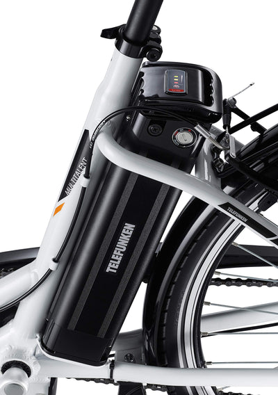 TELEFUNKEN E-Bike Damen 28 Zoll Elektrofahrrad - 7-Gang Shimano Nabenschaltung mit Rücktritt, Pedelec Citybike Alu mit Fahrradkorb, Frontmotor 250W /10,4Ah / 36V Sitzrohrakku, RC840 Multitalent