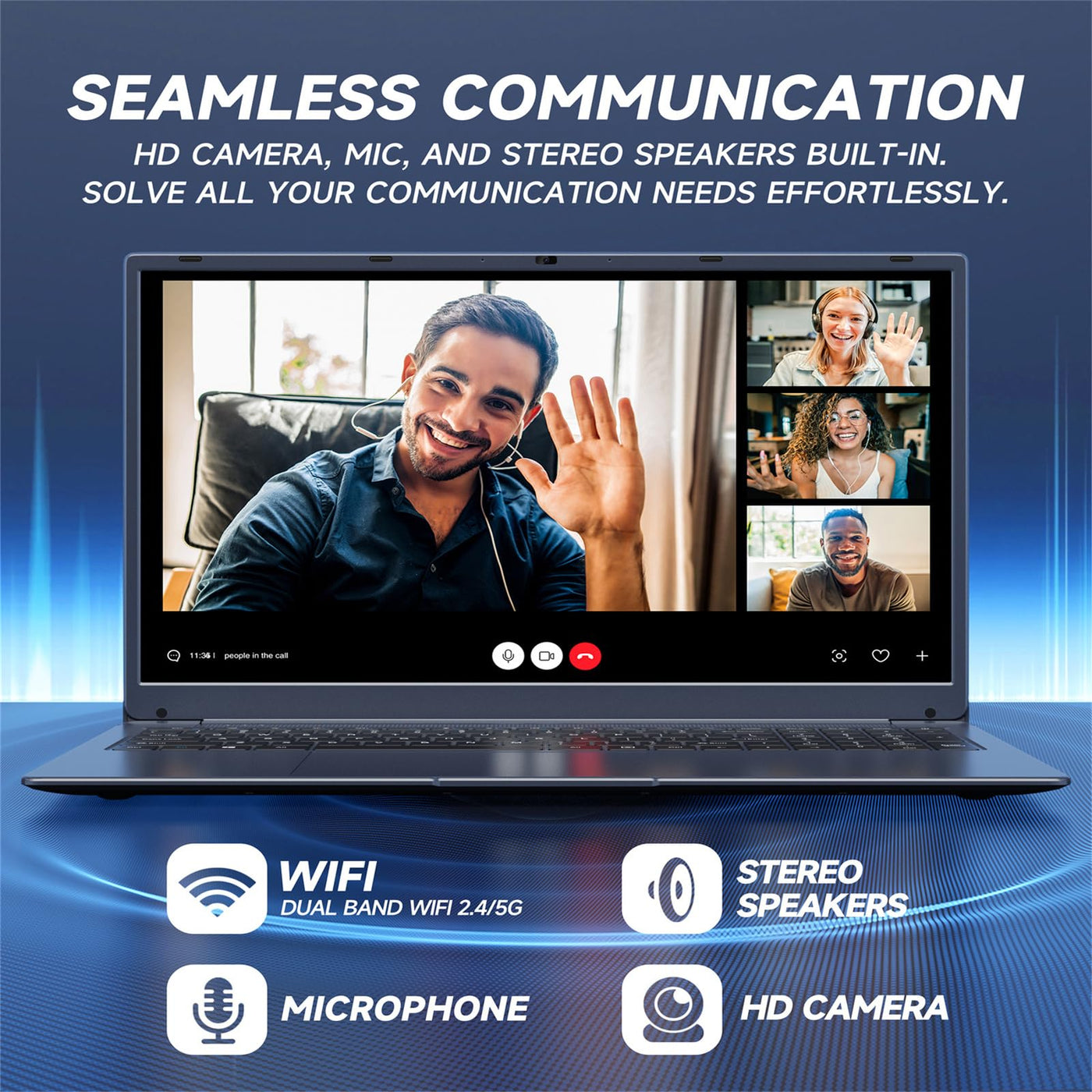 IJKKJI 17 Zoll Laptop, 8 GB RAM 256 GB SSD Laptop mit Celeron Quad Core N5095 (bis zu 2,9 GHz), deutsche Tastatur, IPS FHD-Display, Webcam, Dual-WLAN, Bluetooth 4.2, HDMI, USB 3.0, Typ-C