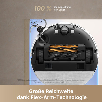 dreame D20 Pro Plus Saugroboter, 13.000 Pa Saugkraft, DuoBrush für Tierhaare, Eckenrein, Selbstentl, Hindernisverm. m. LDS-Navigation & Laser, saugt und wischt, Hartböden & Teppiche, 5.200 mAh Akku