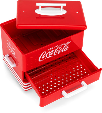 Salco Coca-Cola Hot Dog Maker - Dampfgarer und Brötchenwärmer im Diner-Stil, 24 Hot Dog Würstchen und 12 Brötchen Kapazität, Würstchen, Gemüse, Fisch, Knödel