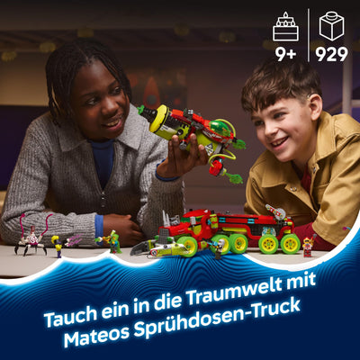 LEGO DREAMZzz 2-in-1 Mateos Sprühdosen-Truck - Spielzeug mit 2 Bauvarianten, mit 5 Minifiguren inkl. Copper und Mr. Oz - Kreatives Geschenk zum Geburtstag für Jungen & Mädchen ab 9 Jahren - 71499