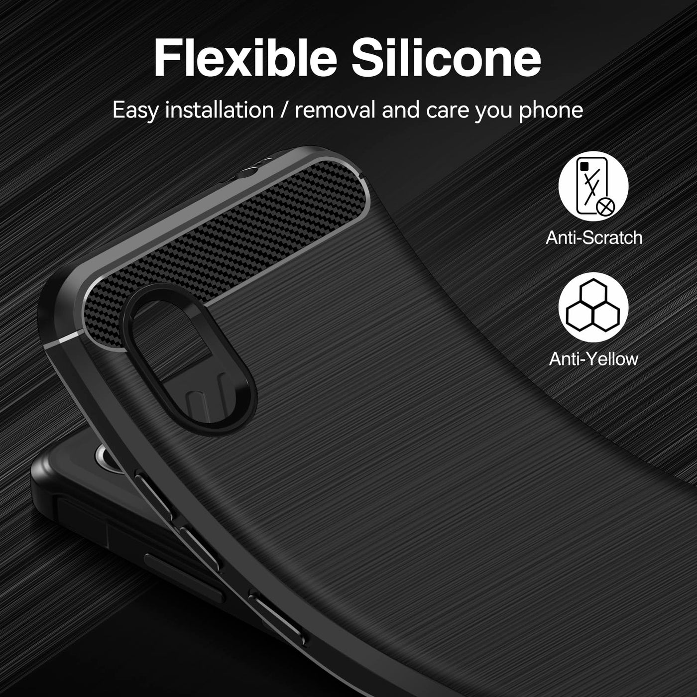 ivoler Hülle für Samsung Galaxy Xcover 7 mit 2 Stück Panzer Schutz Glas, Militärischer Stoßfest Handyhülle, Dünne Weiche TPU Silikon Kratzfest Schutzhülle Anti-Fingerabdruck Case, Schwarz