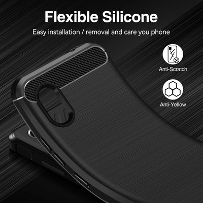 ivoler Hülle für Samsung Galaxy Xcover 7 mit 2 Stück Panzer Schutz Glas, Militärischer Stoßfest Handyhülle, Dünne Weiche TPU Silikon Kratzfest Schutzhülle Anti-Fingerabdruck Case, Schwarz