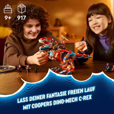 LEGO DREAMZzz 2-in-1 Coopers Dino-Mech C-Rex, Spielzeug-Pterodaktylus, T.Rex-Actionfigur für Jungen und Mädchen, kreatives Spielzeug, Abenteuer-Set, Geschenk für Kinder ab 9 Jahren 71484