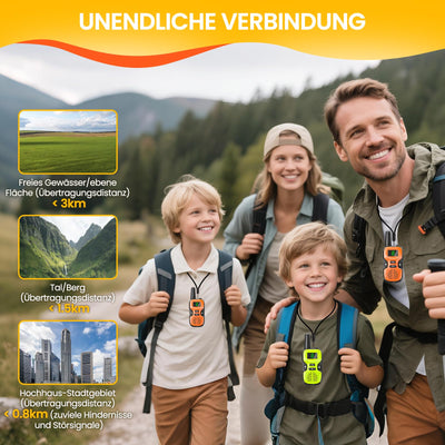Walkie Talkie Kinder - Funkgerät Kinder Aufladbare,Spielzeug für 3-12 JäHrige Jungen,10 KanäLen,Hochauflösender Klangübertragung,Reichweite von 3km,Ideal für Outdoor-Abenteuer,Camping Und Wanderungen