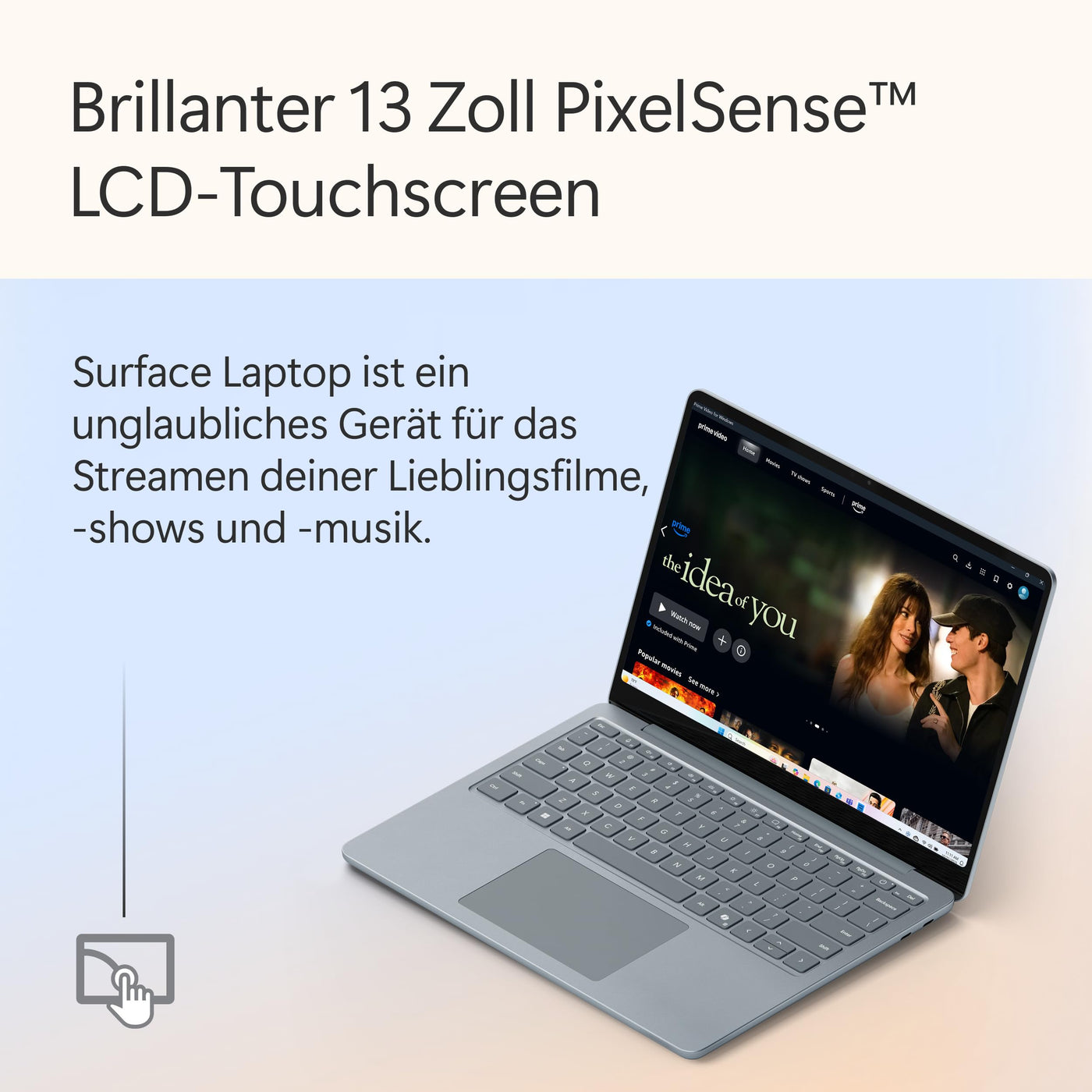 Microsoft Surface Laptop | Copilot+ PC | 13” LCD Touchscreen | Snapdragon® X Plus | 16GB RAM | 512GB Speicher | Neuestes Modell | Ozean
