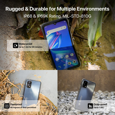 UMIDIGI Bison X10S Outdoor Handy Ohne Vertrag Günstige,6150mAh Akku 6.53 Zoll FHD+ Display Android 11 4GB+32GB/256GB Erweiterbar Outdoor Handy OTG/GPS