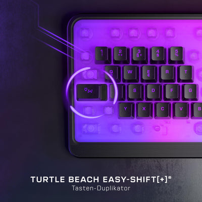 Turtle Beach Magma - Membrane RGB Gaming Keyboard mit Membrantasten, Advanced Anti-Ghosting, Easy-Shift Technologie, RGB-Beleuchtung, abnehmbare Handballenauflage