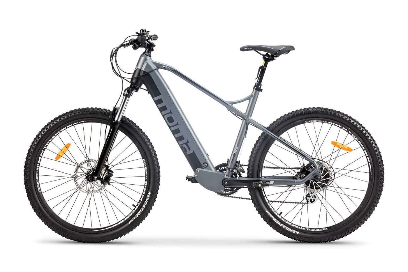 moma bikes Elektrische Fahrrad EMTB 27,5", Shimano 24 Gänge & hydraulische Scheibenbremsen, Integrierter Akku Ion Lithium 48V 13Ah