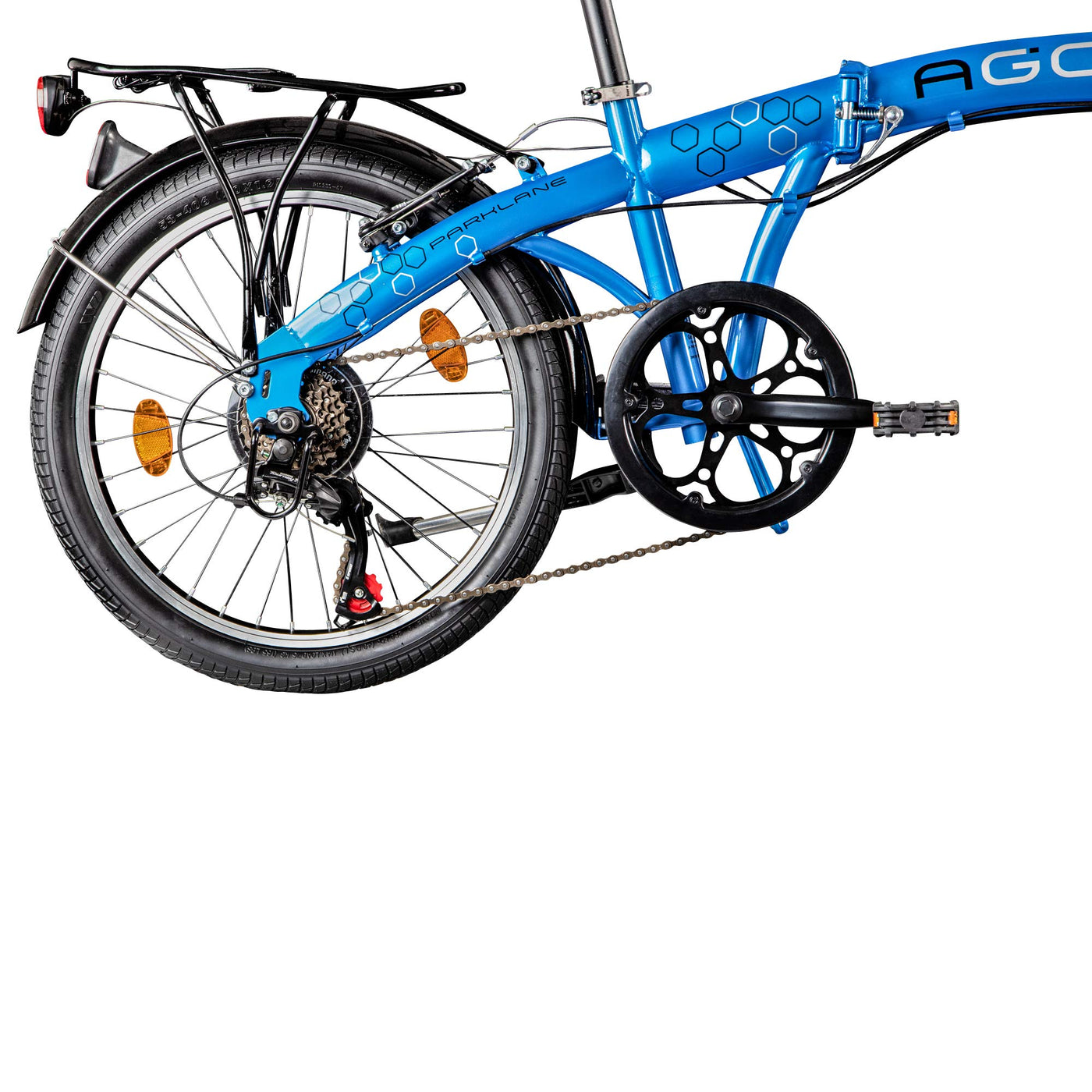 AGON Parklane 20 Zoll Klapprad Fahrrad Faltrad Klappfahrrad 20" StVZO 6 Gänge Urban Bike (blau, 33 cm)