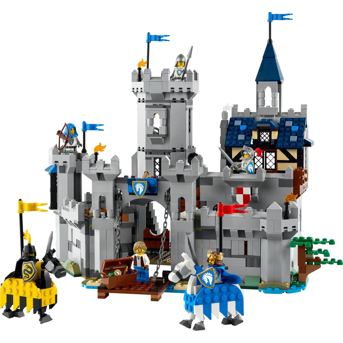 LEGO Creator Ritterburg im Mittelalter - 3-in-1-Bauset - Spielzeug Ritterburg - Umwandelbar in Ritterturnier-Szene oder Stadt - 6 Minifiguren - Geschenk für Jungen und Mädchen ab 9 Jahren 31168