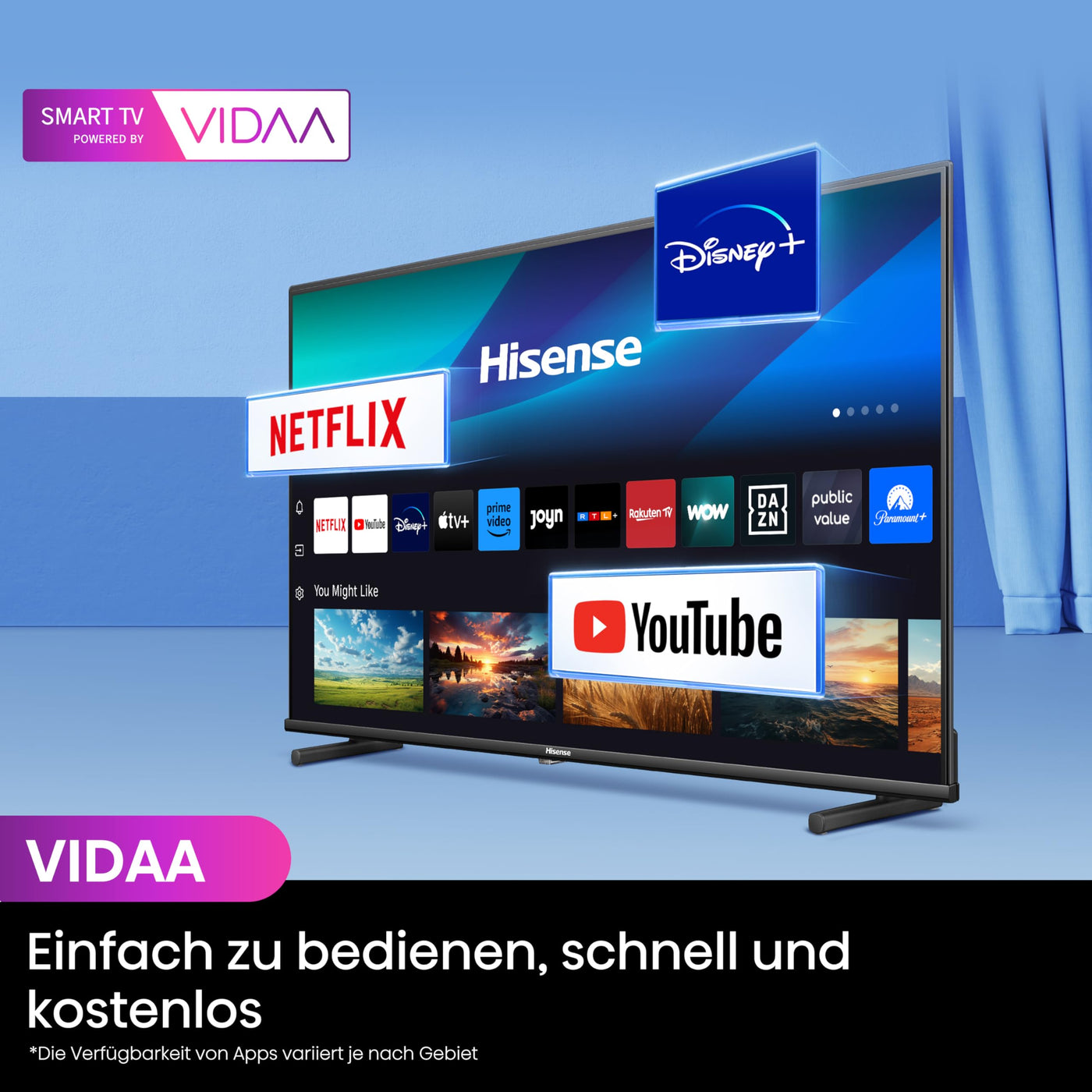 Hisense 32A5NQ 80 cm (32 Zoll) QLED Fernseher Full HD, Smart TV, Triple Tuner, AI Sports Mode, Dolby Atmos, Share to TV, Duale Positionierung, WiFi, Game & Hotel Modus, Schwarz [2024]