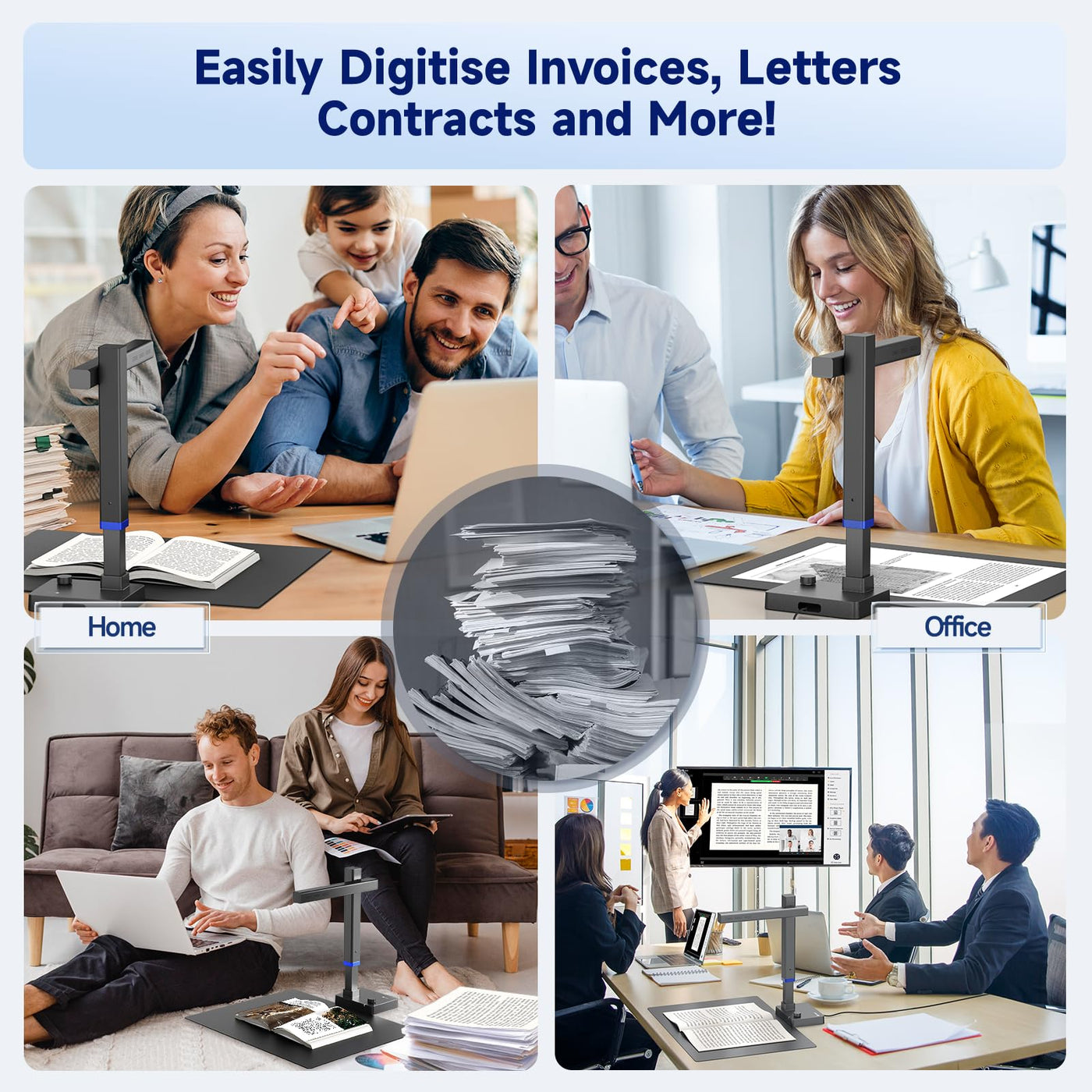 CZUR Shine Ultra A3 Scanner, tragbarer Dokumentenscanner, Faltbare Buchscanner, Dokumentenkamera Visualizer mit OCR 180+ Sprache, Stufenlos LED, Schnell-Scanner für Windows & macOS (13 MP)