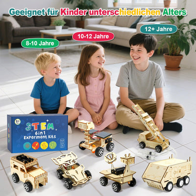 Experimente für Kinder ab 8 9 10 11 12, Auto Elektronik Baukasten, Experimentierkasten, Elektro Baukasten, Holz Auto Bausatz Kinder Spielzeug Geschenke ab 8-14 Jahre Jungen
